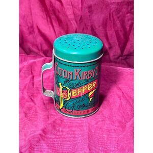 Vintage Elton Kirby’s Aluminum Pepper Shaker w/Handle Green Red Norpro 1970s